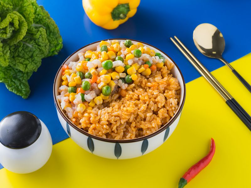 玉米虾仁拌饭